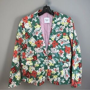 Weill paris floral womens blazer size 12 Designed In Paris Pink Inner Lining